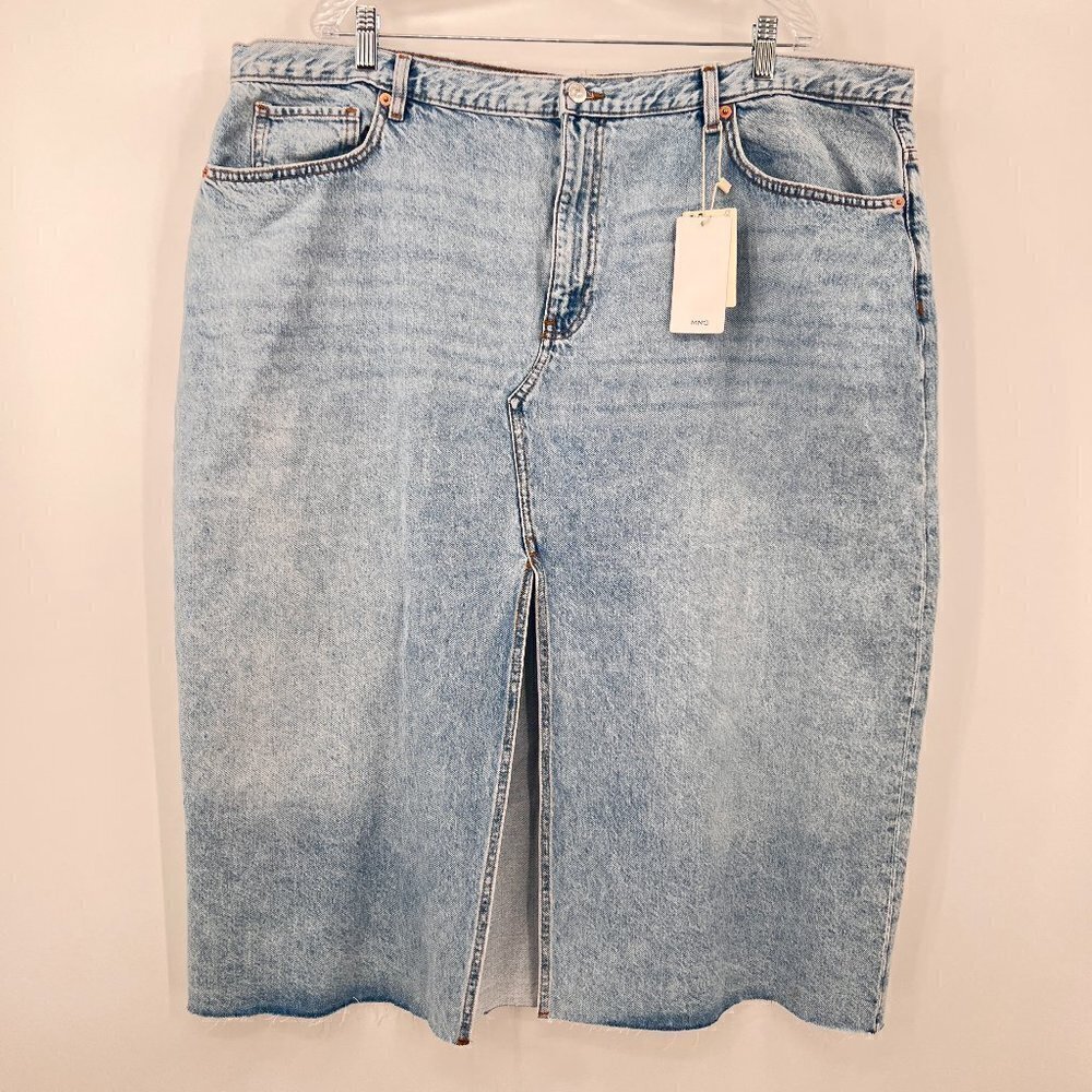 MNG Plus Denim Midi Skirt NWT